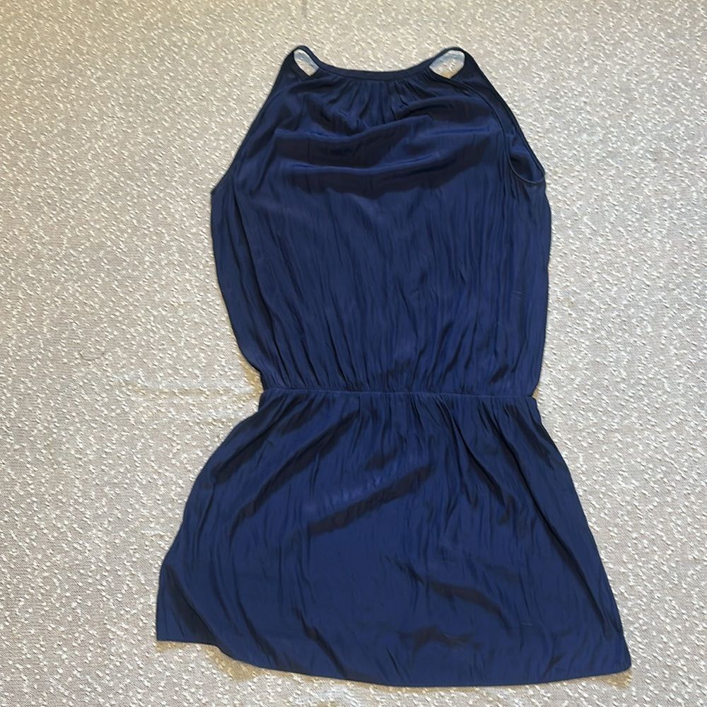 RAMY BROOK Navy Halter Dress with Lace-Up Front Alexandra Emilia MEDIUM - Picture 7 of 12